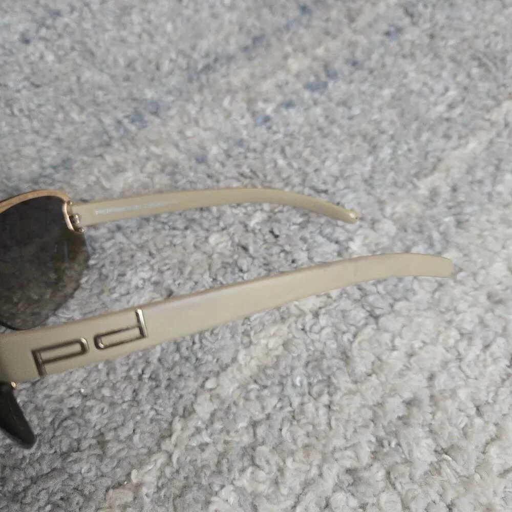 Porsche Design Beige Gold  P8518 Sunglasses UV Protection Comes With The Case